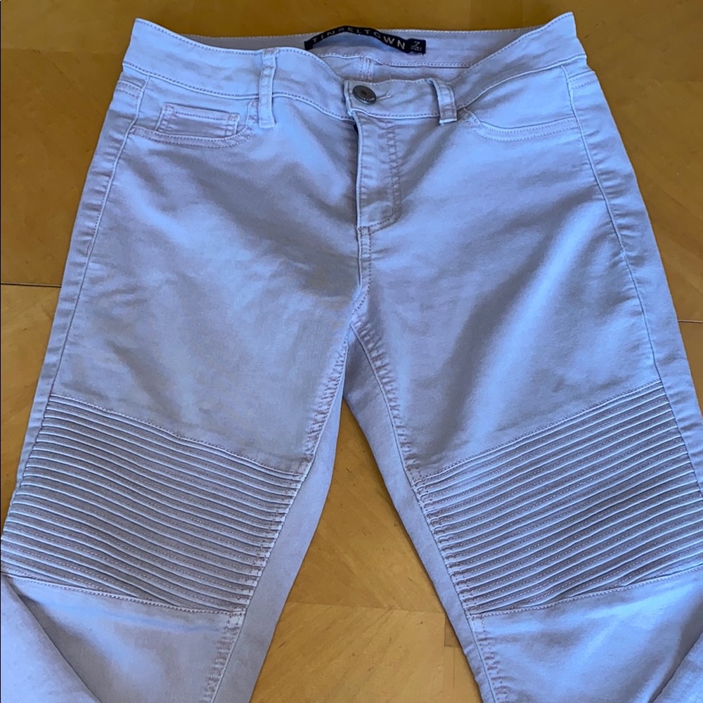 Biker Style Light Pink Jeggings